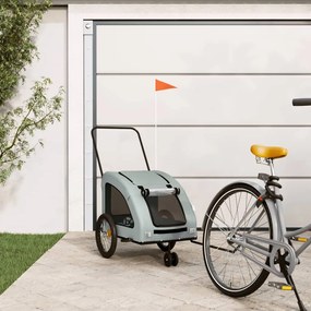 Rimorchio Da Bici Per Animali Grigio Oxford E Ferro /