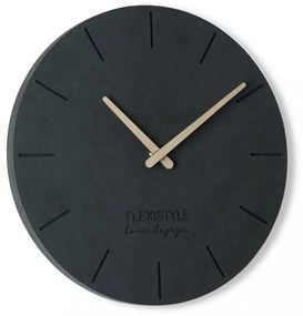 Elegante orologio rotondo antracite da parete 30 cm