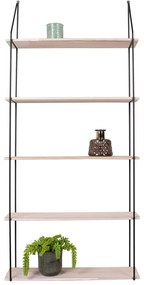 Scaffale in legno massiccio nero pavlovnia Eindhoven - House Nordic