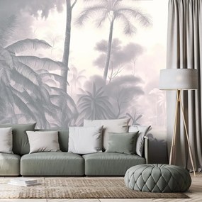 Carta da parati autoadesiva – Palme tropicali delicate