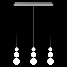 Sospensione lineare tre pendenti perla md21001033-3bchr cromo