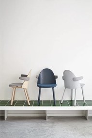 Sedia grigia con braccioli Uma - Teulat