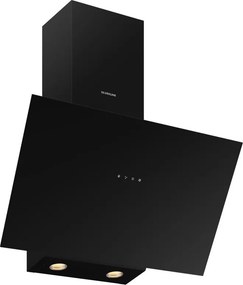 Cappa a parete 3481 vetro dritto SILVERLINE nero L 60 cm