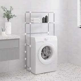 Rastrelliera Per Lavatrice A 2 Livelli Grigia 69x28x143cm Ferro /