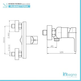 Miscelatore Doccia Esterno Monocomando Cromato