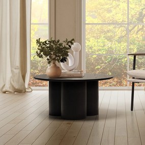 Tavolino da salotto rotondo nero ø 80 cm Lua – MOME