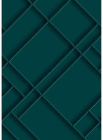 Fotomurale 3d, verde petrolio