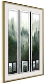 Poster  Eternal Forest – Triptych  Cornice Quadri Cornice d'oro con passe-partout, Larghezza x Altezza Home decor 20x30