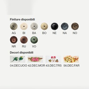 Applique Verticale Classica Brindisi Alluminio E Ceramica Bianco 1 Luce E27