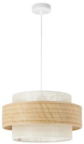 Lampadario su cavo BOHO 1xE27/60W/230V Ø 40 cm iuta/crema