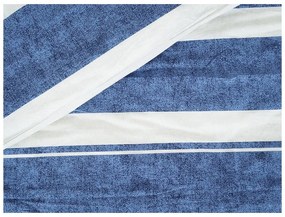 Set copripiumino e federa blu in crêpe per letto singolo 140x200 cm Blue Line – B.E.S.