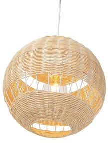 Lampada a sospensione rustica in rattan - Rattan