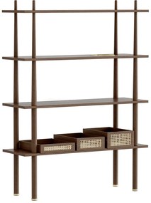 Scaffale modulare marrone in rovere 110x148 cm Stories - UMAGE