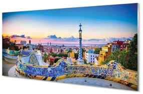 Pannello paraschizzi cucina Spagna Panorama della città 100x50 cm