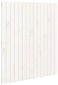 Testiera da parete bianca 95,5x3x110 cm legno massello di pino