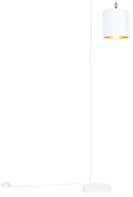 Lampada da terra moderna bianca con oro - Lofty