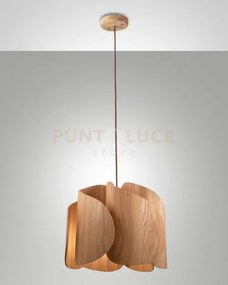 Pevero lampadario a sospensione colore frassino in metallo e legno ...
