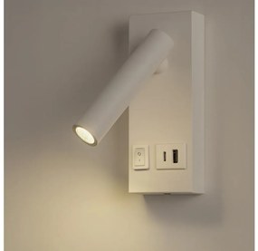 Luce Spot da parete a LED con USB LED/2W/230V bianco