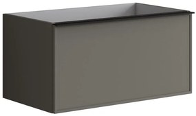 Mobile da bagno sospeso sotto lavabo L 80 x H 40 x P 45.5 cm grigio laccato opaco, 1 cassetto Pixel frame