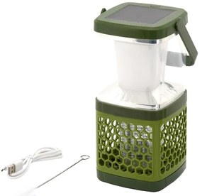 Lampada portatile ricaricabile a LED con una trappola per insetti LED/3W/1800 mAh verde