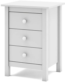 Comodino bianco per bambini in legno di pino Max - Marckeric