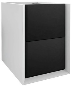Mobile da bagno sotto lavabo BADEN HAUS Bellagio grigio laccato opaco L 35 x H 48 x P 46 cm 2 cassetti, lavabo non incluso