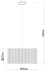 Globo 15450H - Lampadario a sospensione con filo ABINY 1xE27/60W/230V oro/nero