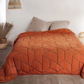 Copriletto arancio in poliestere 260 cm