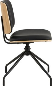 Sedia da pranzo nera Owen - Actona