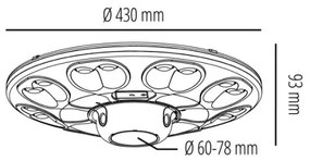 Lampione solare a LED con sensore LUVIA LED/15W/3,2V 4000K IP54 5400 mAh + telecomando