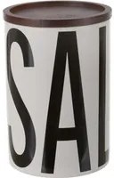 Barattolo sale ceramica bianco Big is more