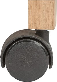 Scaffale da bagno in legno di acacia con tre ripiani su ruote 35x72 cm Acina - Wenko