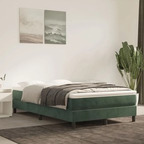 Materasso A Molle Verde Scuro 120x200x20 Cm İn Velluto /