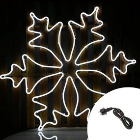 Fiocco di neve luminoso da 56cm 600 Led Neon Flex Bianco freddo 6000K da esterno Wisdom