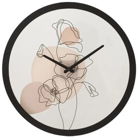 Orologio da muro floreale - Ø 40x3,5 cm