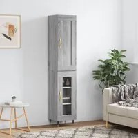 Credenza Grigio Sonoma 34,5x34x180 cm in Legno Multistrato 3200375