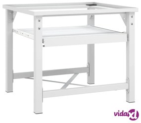 vidaXL Supporto Lavatrice e Asciugatrice con Mensola Estraibile Bianco
