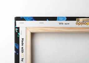 Stampa su tela – Silhouette colorata di volto femminile