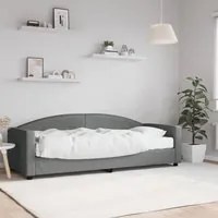 Divano Letto con Materasso Grigio Scuro 80x200 cm in Tessuto 3197166