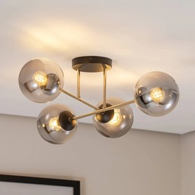 Plafoniera soffitto Magnum EMIBIG LIGHTING, dimmerabile, Alluminio / Grigio / Zincato, Soggiorno / Sala da pranzo, Moderno, Plafoniera
