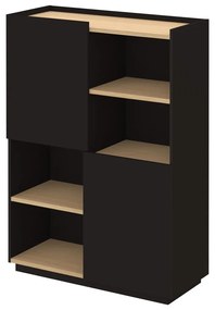 Libreria nera opaca 100x147 cm Nina - TemaHome