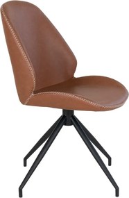 Sedie da pranzo marrone cognac in un set di 2 pezzi Monte - House Nordic