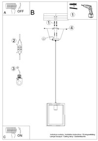 Sollux SL.1312 - Lampadario a sospensione con filo ARIES 1xE27/15W/230V faggio/bianco