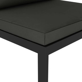 Divano centrale modulare 1 pz con cuscini alluminio antracite