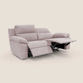 Romeo Divano relax con recliner elettrico in morbido tessuto impermeabile T02 rosa