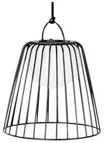 Levino LED Portable All'aperto Lampada a Sospensione Nero - Lindby