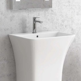 Kamalu - lavabo monoblocco a terra in ceramica modello litos-a2500