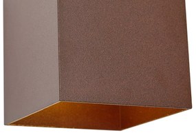Applique da esterno marrone ruggine con LED IP65 solare - Charlene