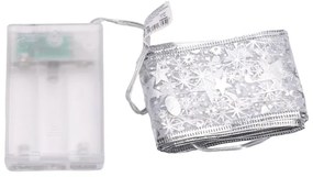 Aigostar - Catena luminosa LED per Natale 50xLED/3xAA 5m bianco caldo argento