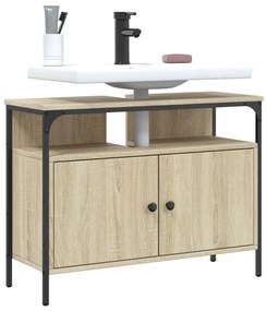 Mobile Lavabo Bagno Rovere Sonoma 80x30x60 Cm Legno Multistrato /
